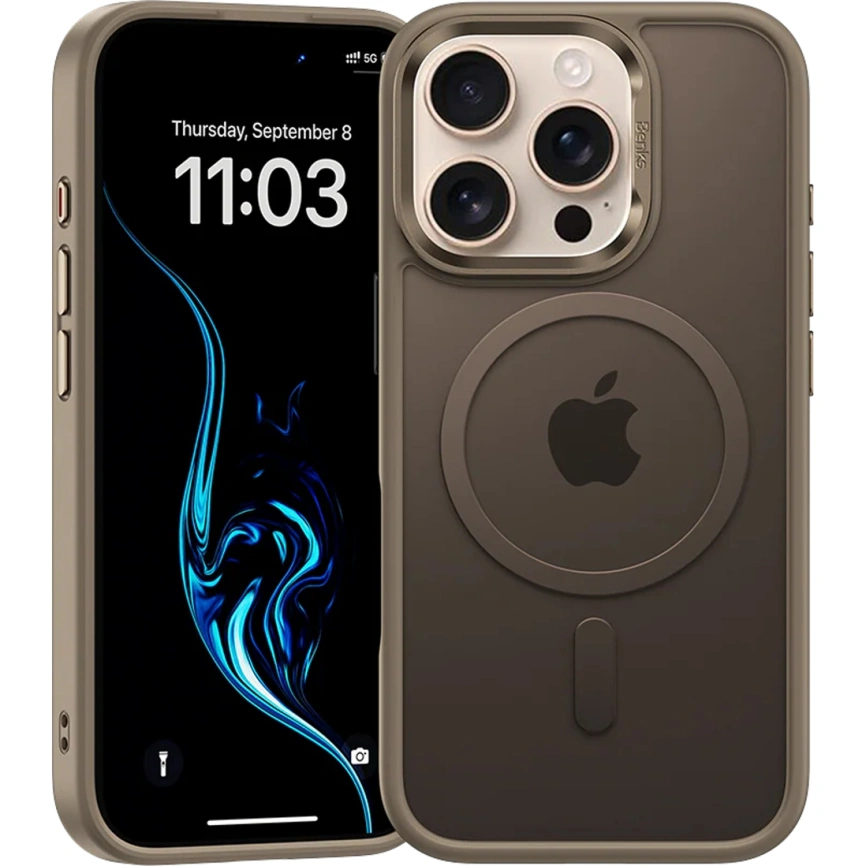 Чехол Benks Mist Protective Case with MagSafe для iPhone 16 Pro Max Titanium Gold фото 1