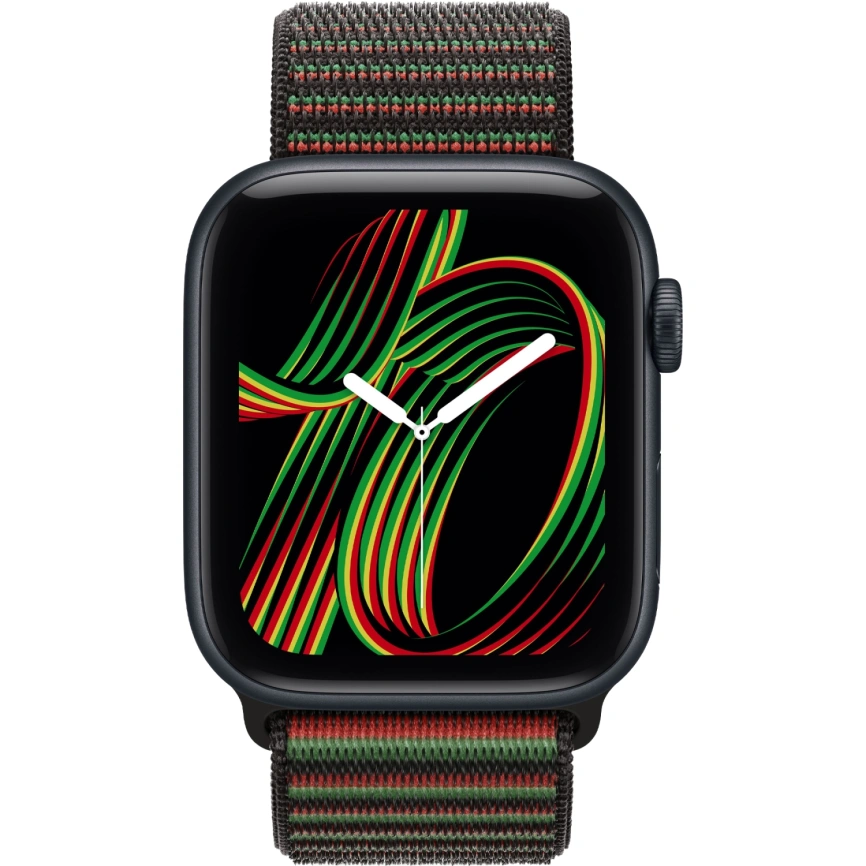 Смарт-часы Apple Watch SE (2025) 44mm Midnight Aluminum Case with Black Unity Sport Loop - Unity Rhythm фото 3