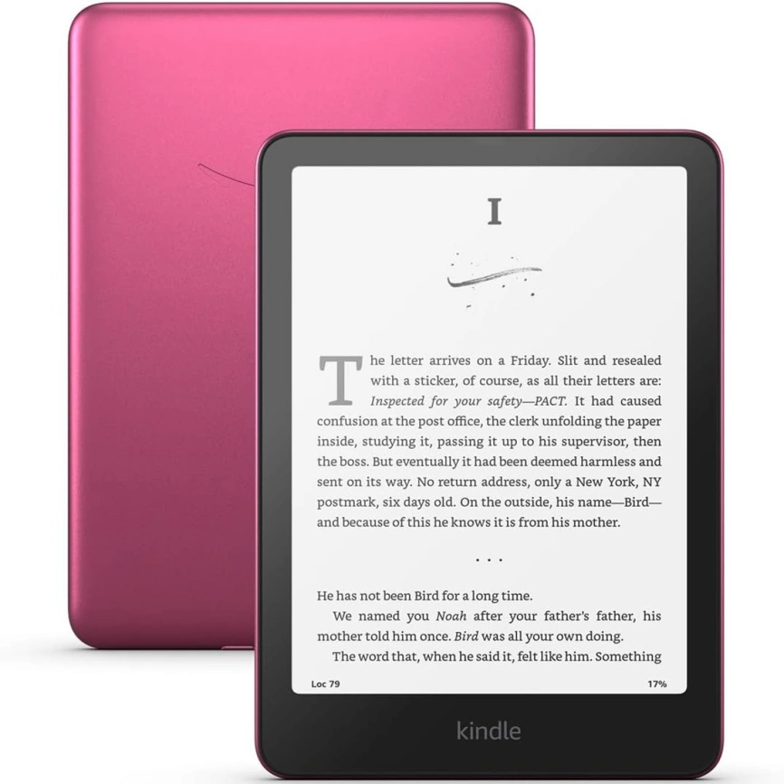 Электронная книга Amazon Kindle PaperWhite 12 Signature Edition 32GB 2024 Metallic Raspberry фото 1