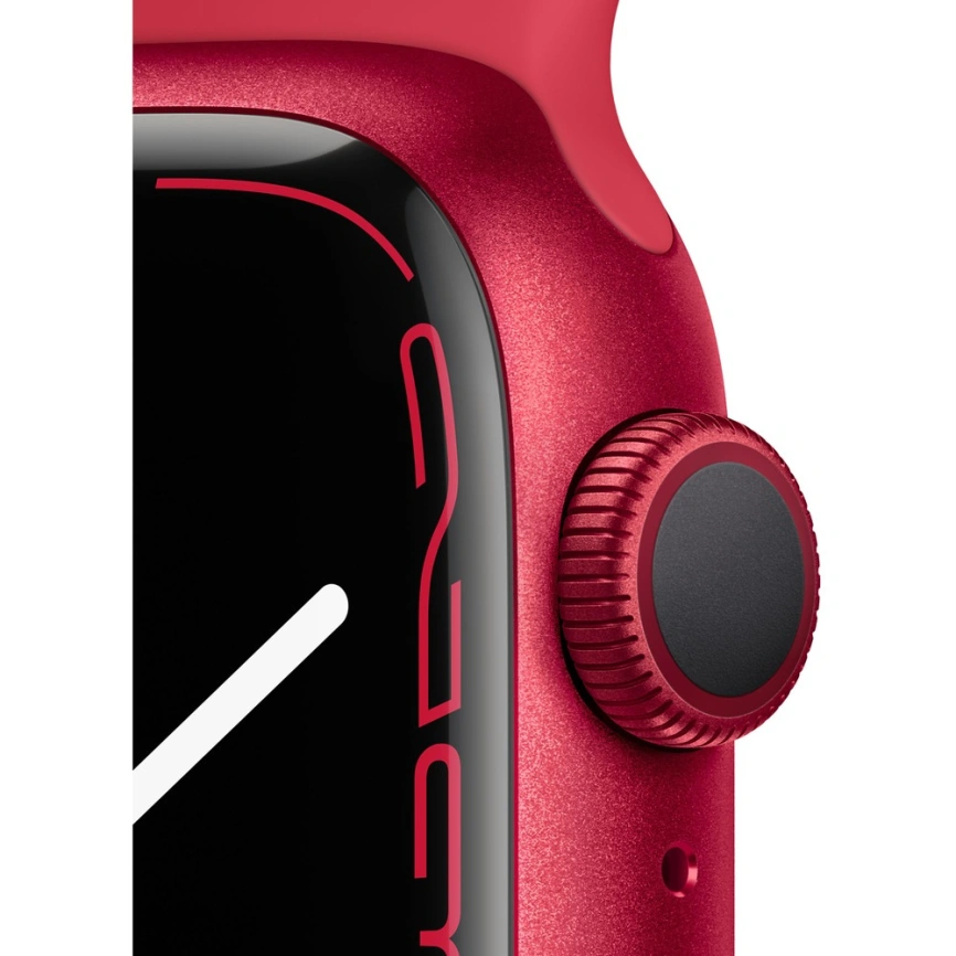 Смарт-часы Apple Watch Series 7 GPS 45mm PRODUCT(RED) (Красный) Sport Band (MKN93RU/A) фото 2