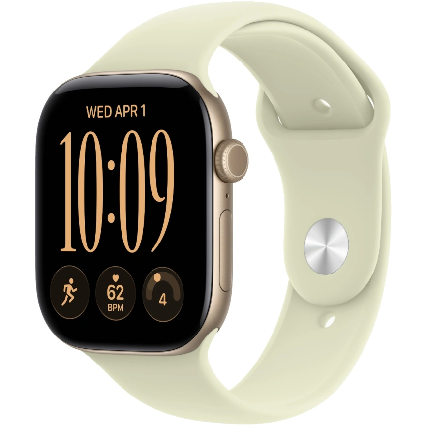 Смарт-часы Apple Watch Series 12 46mm Light Gold Aluminum Case with Pale Succulent Sport Band S/M фото 1