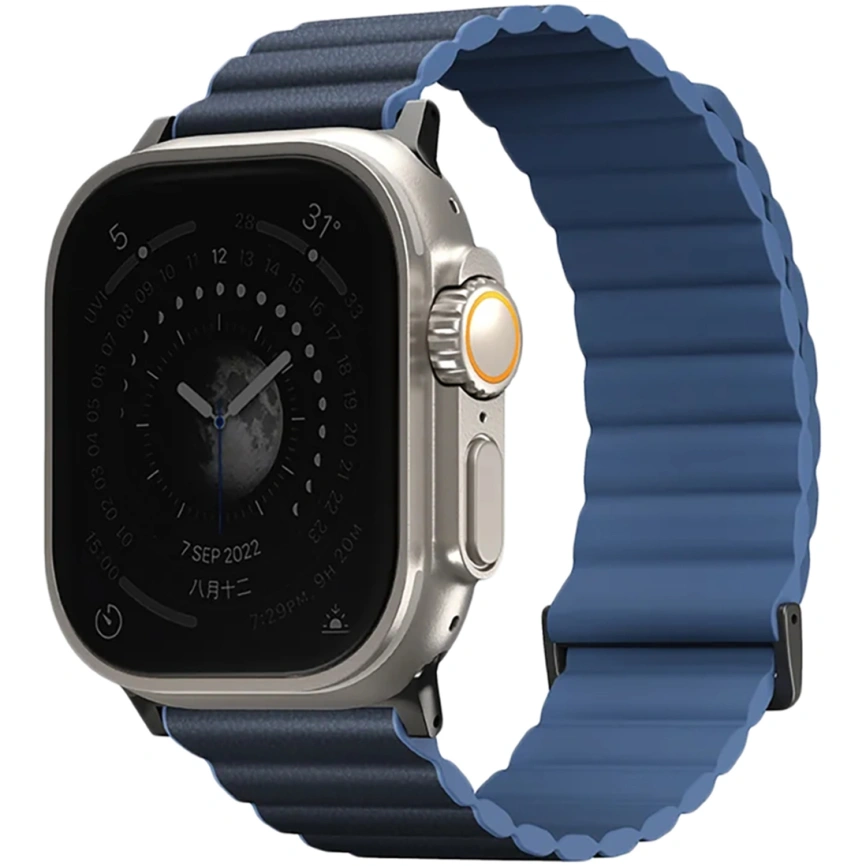 Ремешок Uniq Revix Premium для Apple Watch 44/45/49 Prussian/Mist Blue фото 2