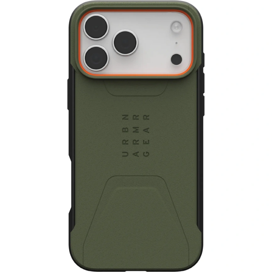 Чехол UAG MagSafe Civilian для iPhone 17 Pro Olive/Orange фото 1