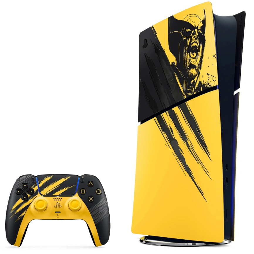 Игровая приставка Sony PlayStation 5 Slim 1TB Marvel's Wolverine Battle Yellow Limited Edition фото 1