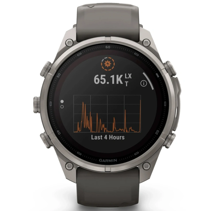 Смарт-часы Garmin Fenix 9 Pro 47mm Solar (010-04338-01) Titanium with Pebble Gray/Silver Gray Silicone Band (inReach) фото 9