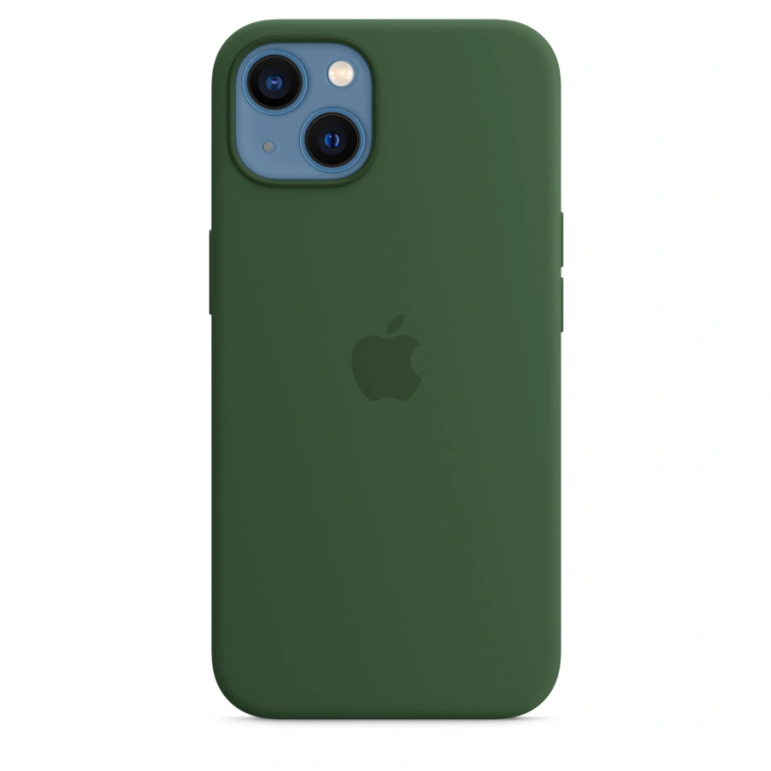 Силиконовый чехол Apple MagSafe для iPhone 13 Зелёный клевер фото 5