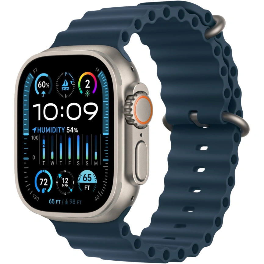 Смарт-часы Apple Watch Ultra 2 49mm Titanium Case with Blue Ocean Band фото 1