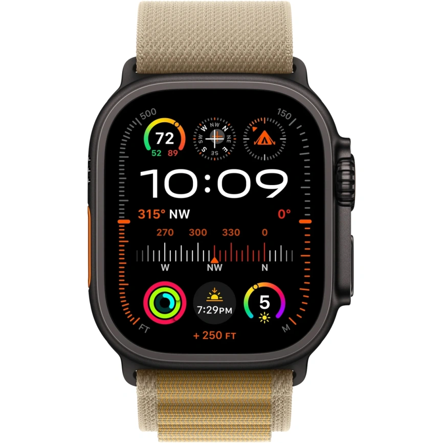 Ремешок Apple Watch Ultra 49mm Tan Alpine Loop L Black Titanium Finish (MYQ23FE) фото 3