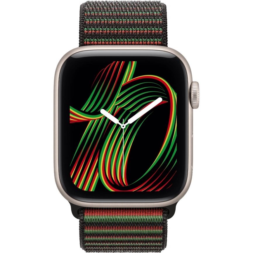 Смарт-часы Apple Watch SE (2025) 44mm Starlight Aluminum Case with Black Unity Sport Loop - Unity Rhythm фото 3