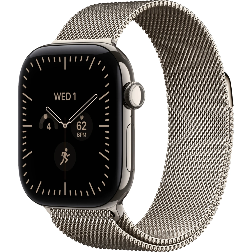 Смарт-часы Apple Watch Series 12 46mm Natural Titanium Case with Natural Milanese Loop S/M фото 1